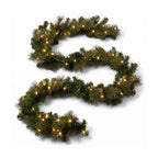 Christabelle Gold Pine Shimmer Christmas 3pc Set 1.2m Potted Christmas Tree Wreath and Garland with LED Lights Holiday Decor