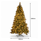 Christabelle 7.5ft Christmas Tree 61cm Wreath LED Lights 2.7m Garland with LED Light Home Decorations