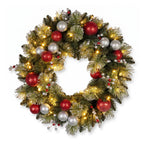 Christabelle 61cm Wreath with LED Lights 2.7m Christmas Garland with LED Light