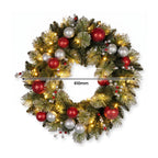 Christabelle 61cm Wreath with LED Lights 2.7m Christmas Garland with LED Light