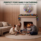 Christabelle Snowy Bristle Christmas 2pc Set 61cm Christmas Wreath and Garland with LED Lights Holiday Decor