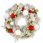 Christabelle 61cm Snowy Elegance Wreath 2.74m Snowy Elegance Garland