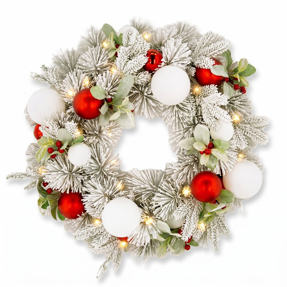 Christabelle 61cm Snowy Elegance Wreath 2.74m Snowy Elegance Garland