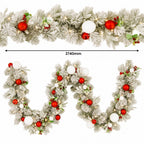 Christabelle 61cm Snowy Elegance Wreath 2.74m Snowy Elegance Garland