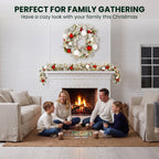 Christabelle 61cm Snowy Elegance Wreath 2.74m Snowy Elegance Garland