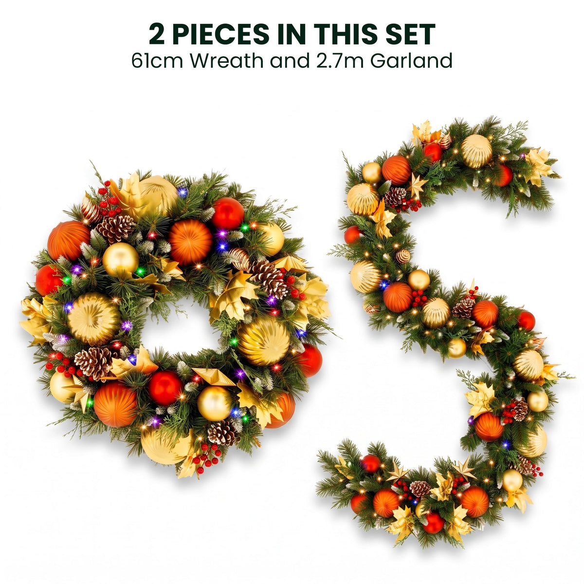 Christabelle 61cm Timeless Elegance Wreath 2.74m Timeless Elegance Christmas Garland