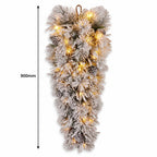 Christabelle Timeless Elegance Christmas 2pc Set 90cm Christmas Teardrop and Garland with LED Lights Holiday Decor
