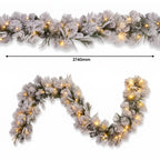 Christabelle Timeless Elegance Christmas 2pc Set 90cm Christmas Teardrop and Garland with LED Lights Holiday Decor