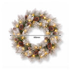 Christabelle 61cm Alpine Snow Wreath Pre-lit 2.74m Alpine Snow Christmas Garland