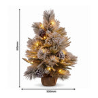 Christabelle 2ft Alpine Snow Potted Tree 61cm Alpine Snow Wreath 2.74m Alpine Snow Garland Pre-lit Holiday Decoration