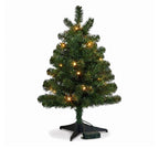 Christabelle Highland Pine Christmas 3pc Set 61cm Tabletop Tree Wreath and Garland with LED Lights Holiday Decor