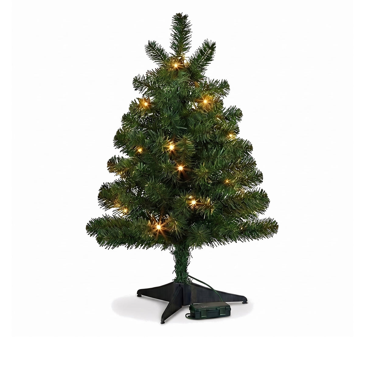 Christabelle Highland Pine Christmas 3pc Set 61cm Tabletop Tree Wreath and Garland with LED Lights Holiday Decor
