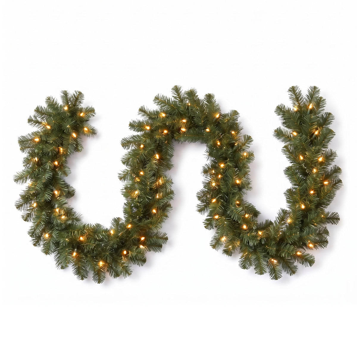 Christabelle Highland Pine Christmas 3pc Set 61cm Tabletop Tree Wreath and Garland with LED Lights Holiday Decor