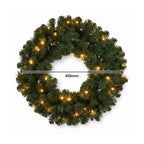 Christabelle Highland Pine Christmas 3pc Set 61cm Tabletop Tree Wreath and Garland with LED Lights Holiday Decor