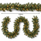 Christabelle Highland Pine Christmas 3pc Set 61cm Tabletop Tree Wreath and Garland with LED Lights Holiday Decor