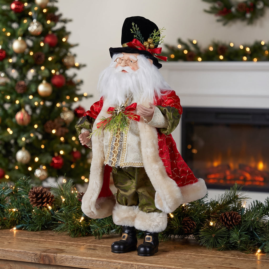 Christabelle Top Hat Santa Claus Christmas Decoration 46cm