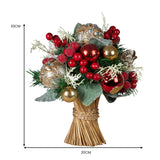 33cm Festive Floral Bouquet Tabletop Christmas Decoration