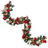 185cm Festive Floral Christmas Garland