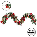 185cm Festive Floral Christmas Garland