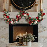 185cm Festive Floral Christmas Garland