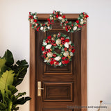 185cm Festive Floral Christmas Garland