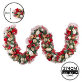 274cm Festive Floral Christmas Garland