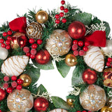 56cm Festive Floral Christmas Wreath