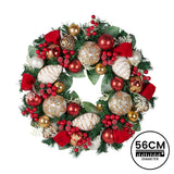 56cm Festive Floral Christmas Wreath