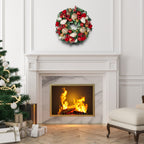 56cm Festive Floral Christmas Wreath