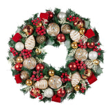 71cm Festive Floral Large Christmas Wreath