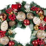 71cm Festive Floral Large Christmas Wreath