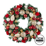 71cm Festive Floral Large Christmas Wreath