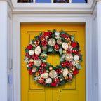 71cm Festive Floral Large Christmas Wreath