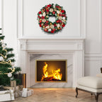71cm Festive Floral Large Christmas Wreath