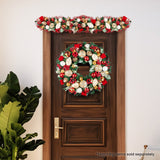71cm Festive Floral Large Christmas Wreath