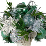 33cm Mint Luxe Bouquet Tabletop Christmas Decoration
