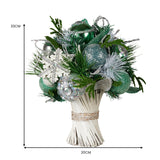 33cm Mint Luxe Bouquet Tabletop Christmas Decoration
