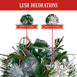 33cm Mint Luxe Bouquet Tabletop Christmas Decoration