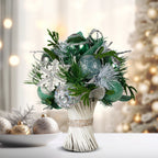 33cm Mint Luxe Bouquet Tabletop Christmas Decoration