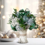 33cm Mint Luxe Bouquet Tabletop Christmas Decoration