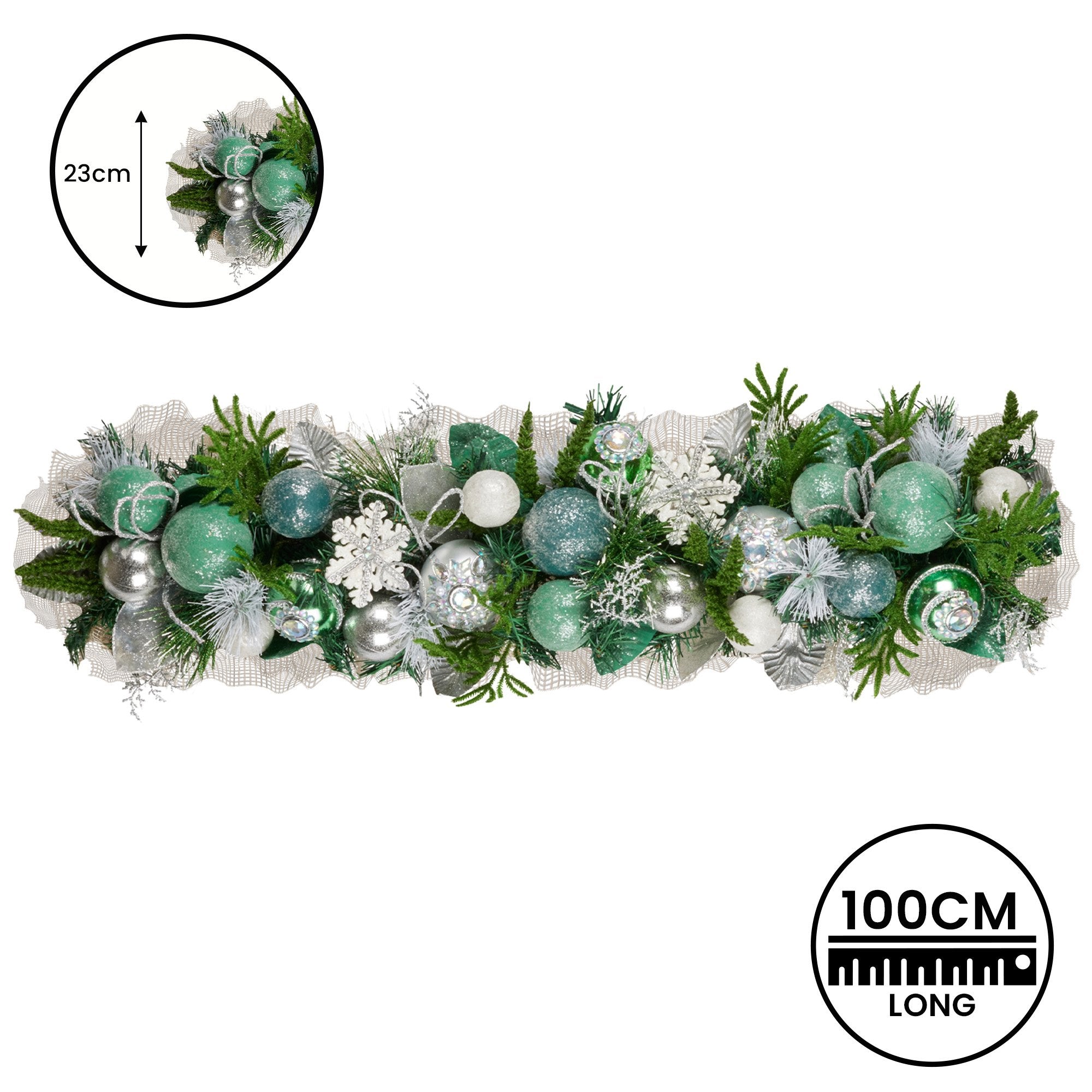 100cm Mint Luxe Christmas Garland