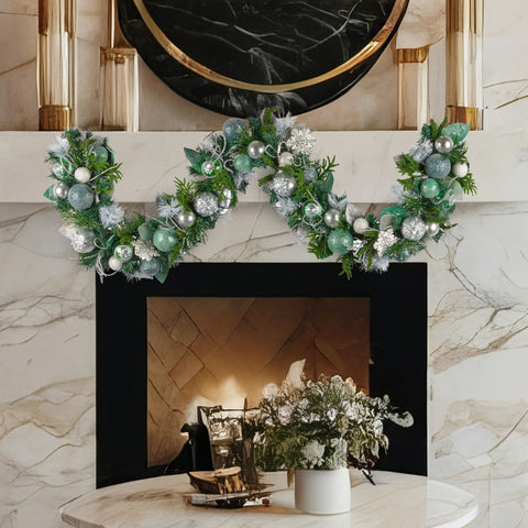 185cm Mint Luxe Christmas Garland