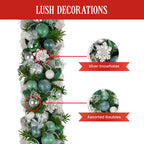 274cm Mint Luxe Christmas Garland