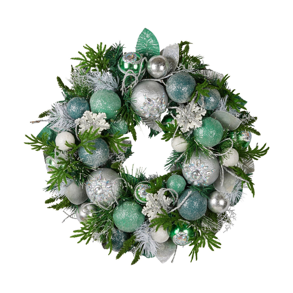 56cm Mint Luxe Christmas Wreath
