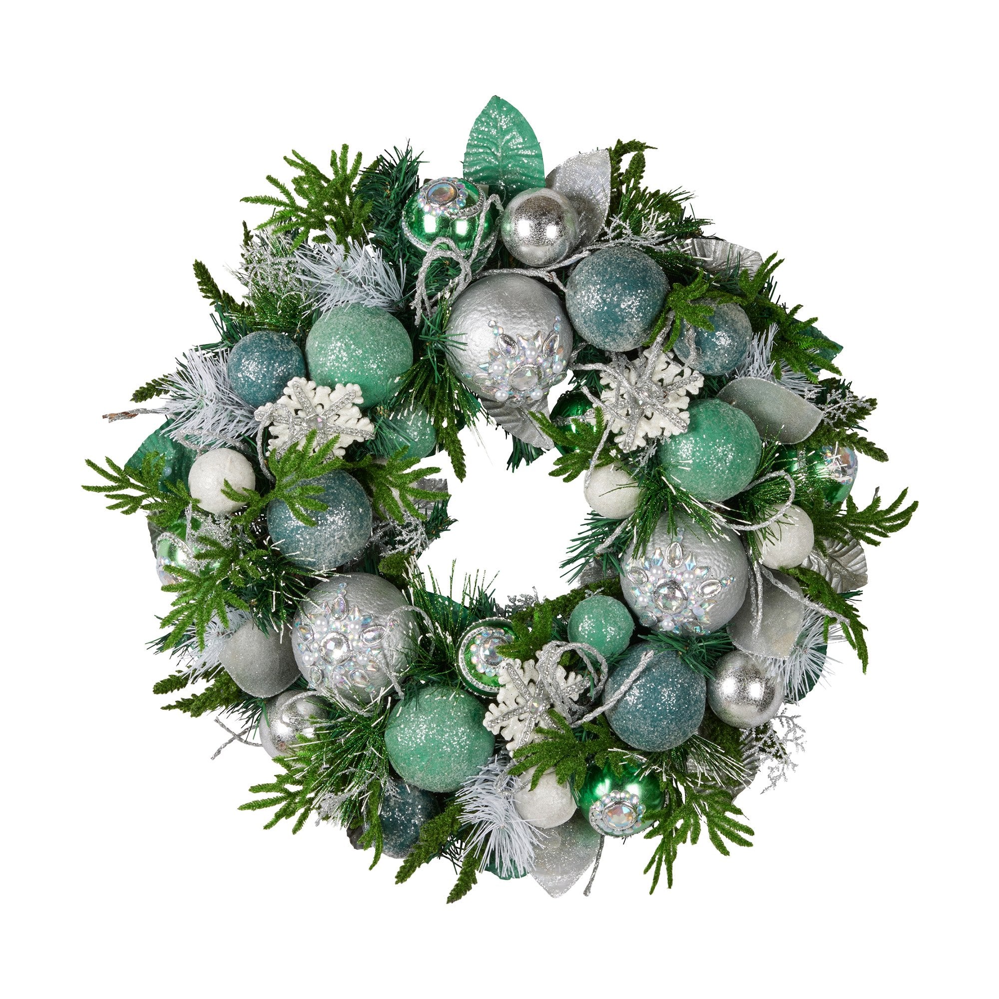 56cm Mint Luxe Christmas Wreath