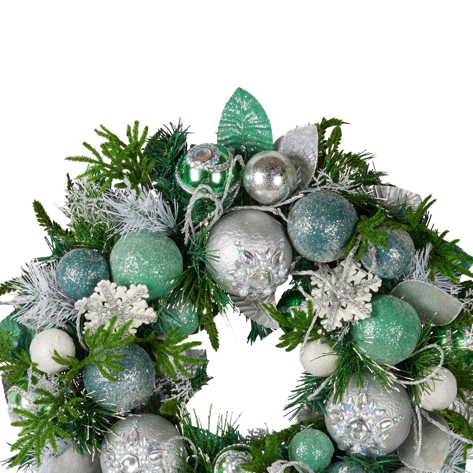 56cm Mint Luxe Christmas Wreath