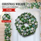 71cm Mint Luxe Christmas Wreath