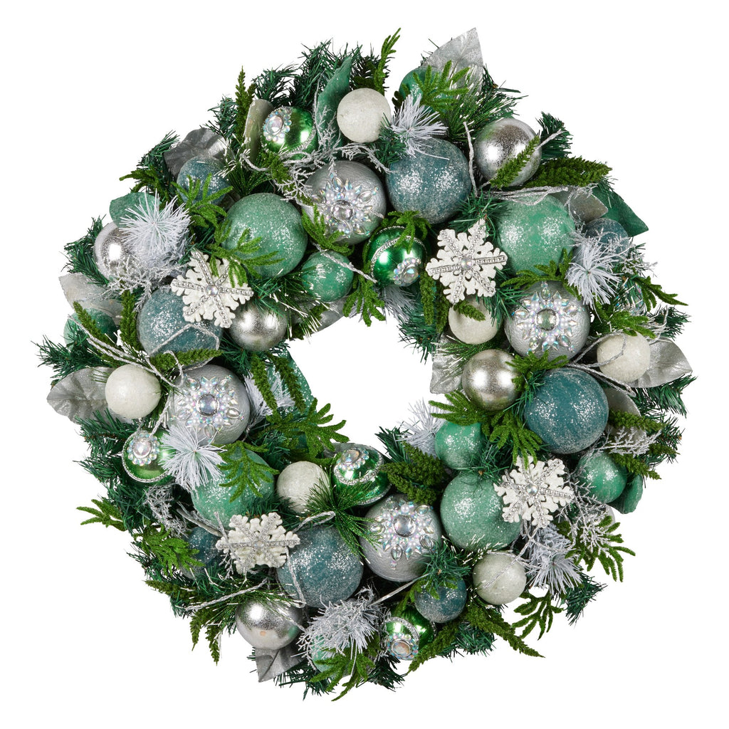 71cm Mint Luxe Christmas Wreath