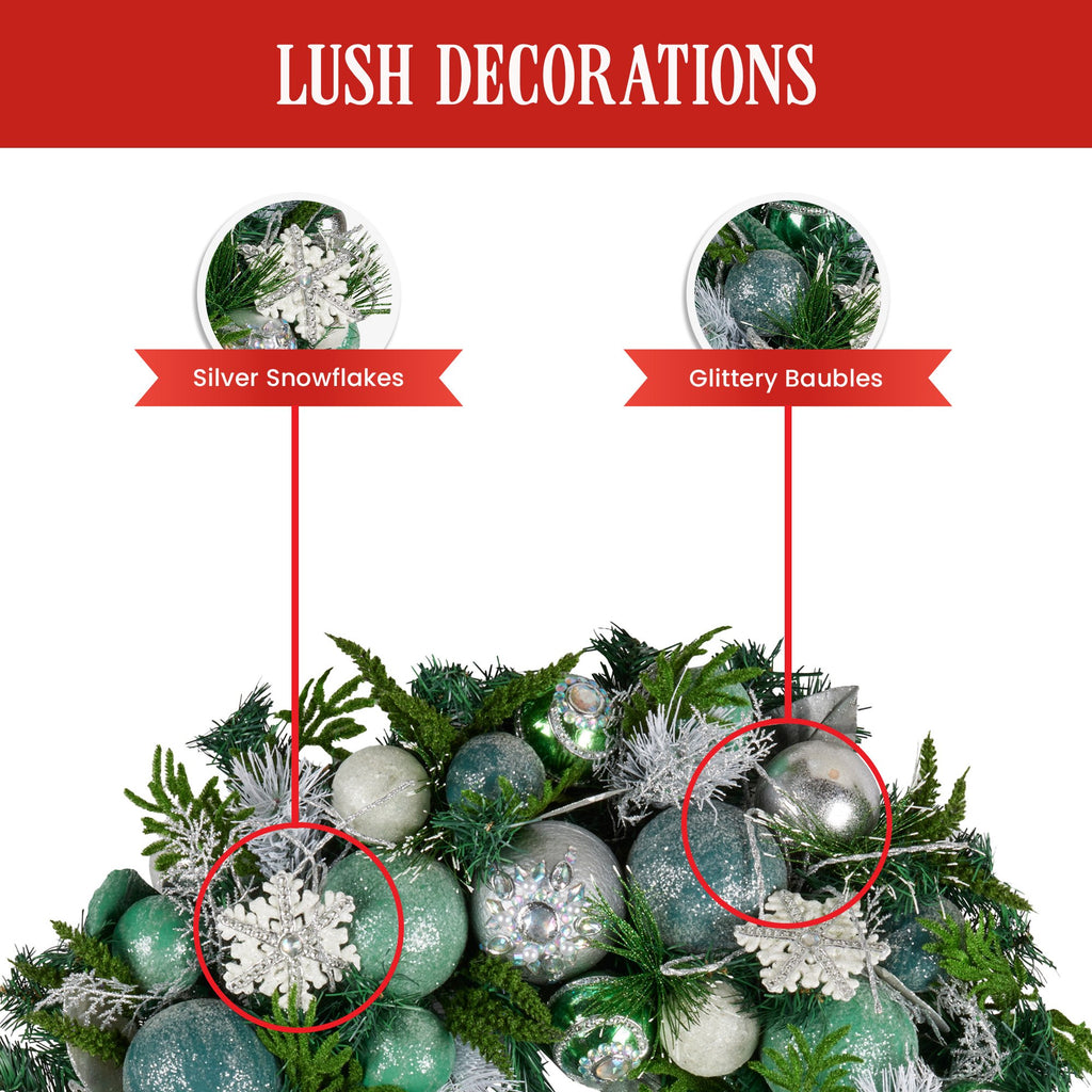 71cm Mint Luxe Christmas Wreath