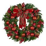 Christabelle 71cm Christmas Wreath Berries & Baubles